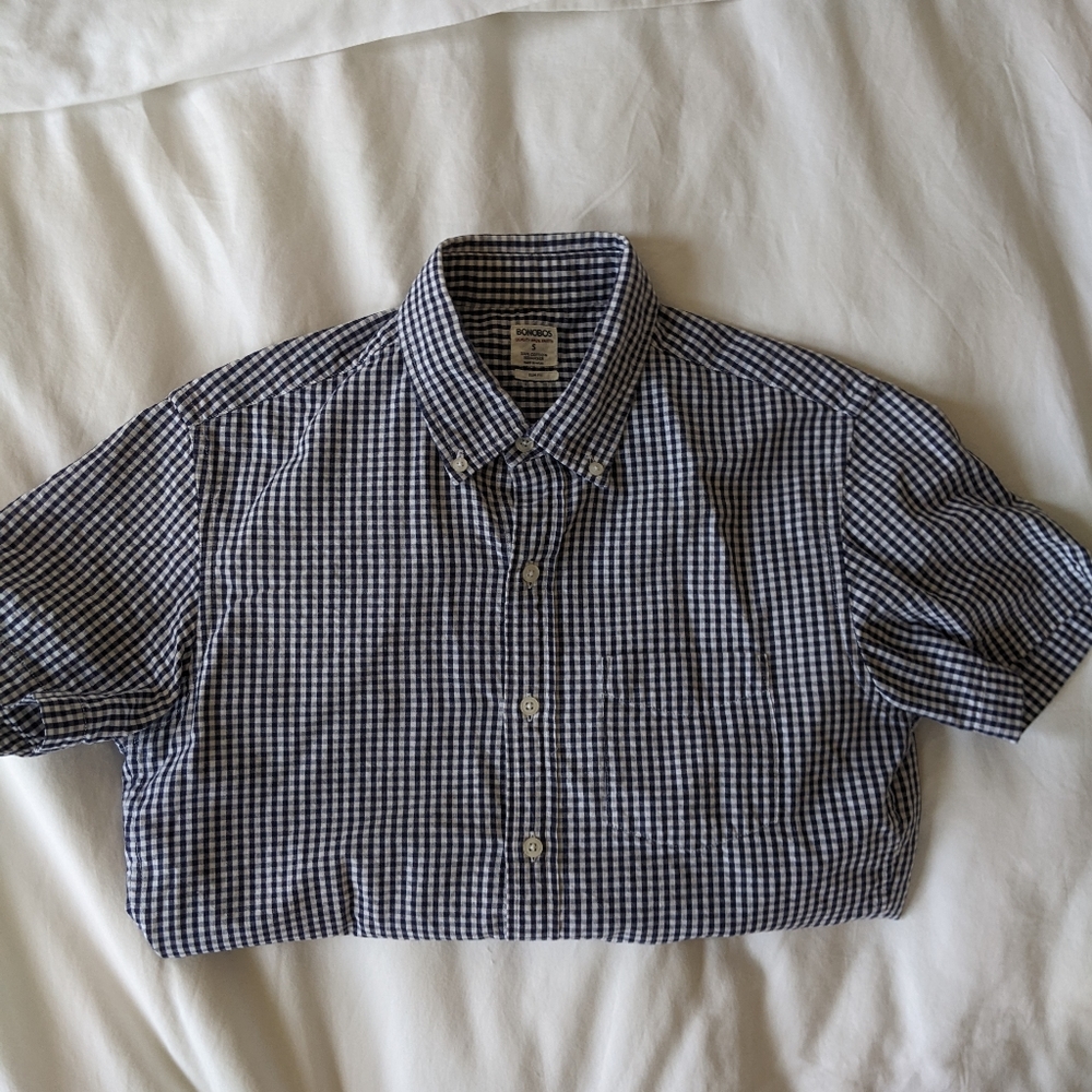 SM Bononos Gingham Button up Short Sleeve